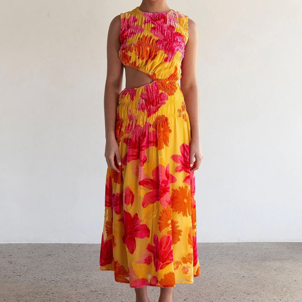 Zãco Mariella Midi Dress - Floreale Sunny